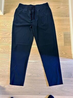 Men's Navy Elastic Waist Drawstring Joggers